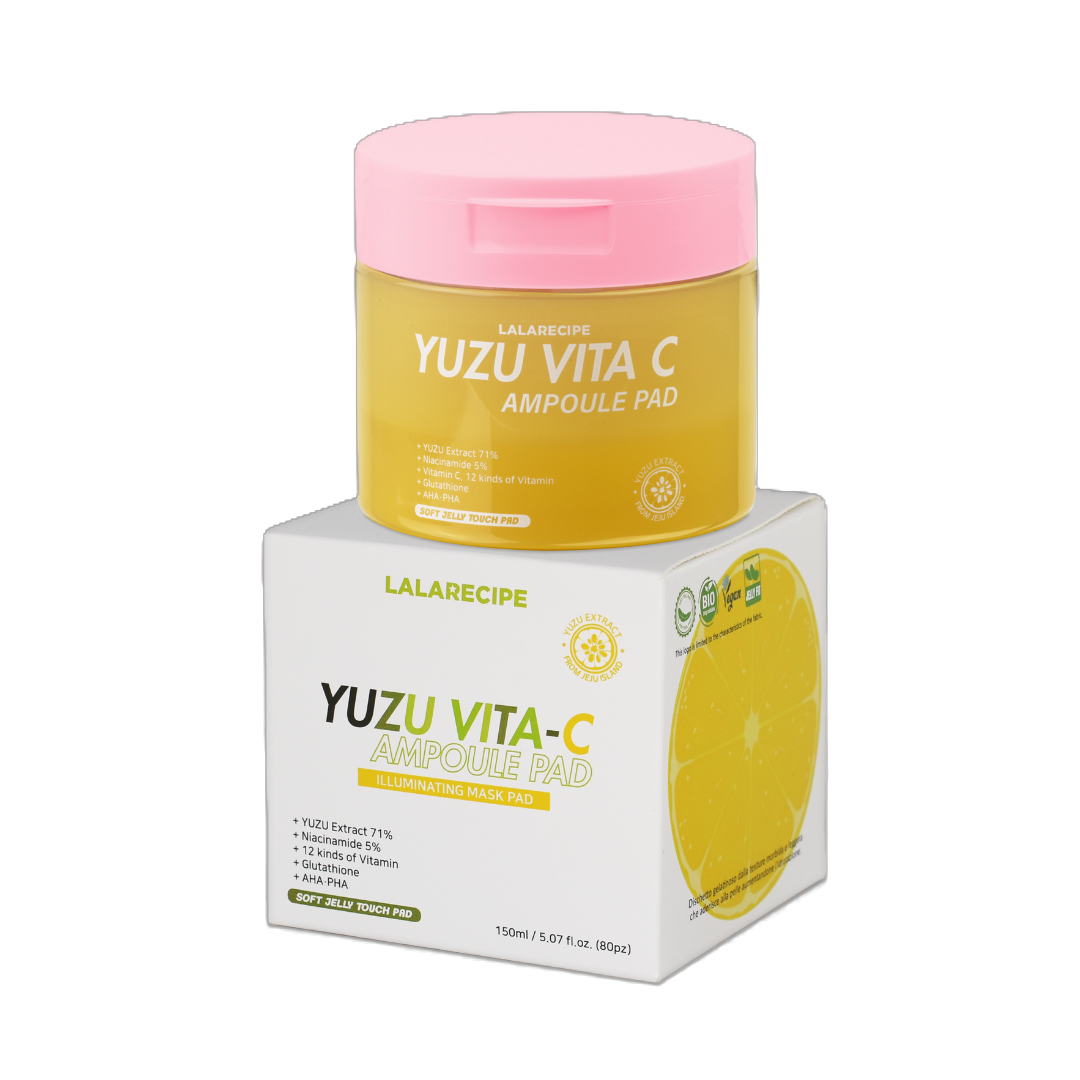 Yuzu Vita C Ampoule Pad - Confezione di dischetti viso illuminanti coreani.