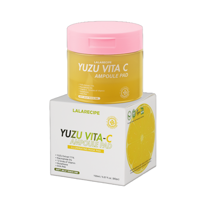Yuzu Vita C Ampoule Pad - Confezione di dischetti viso illuminanti coreani.