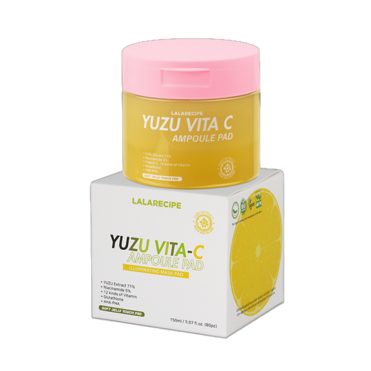 Yuzu Vita C Ampoule Pad - Confezione di dischetti viso illuminanti coreani.