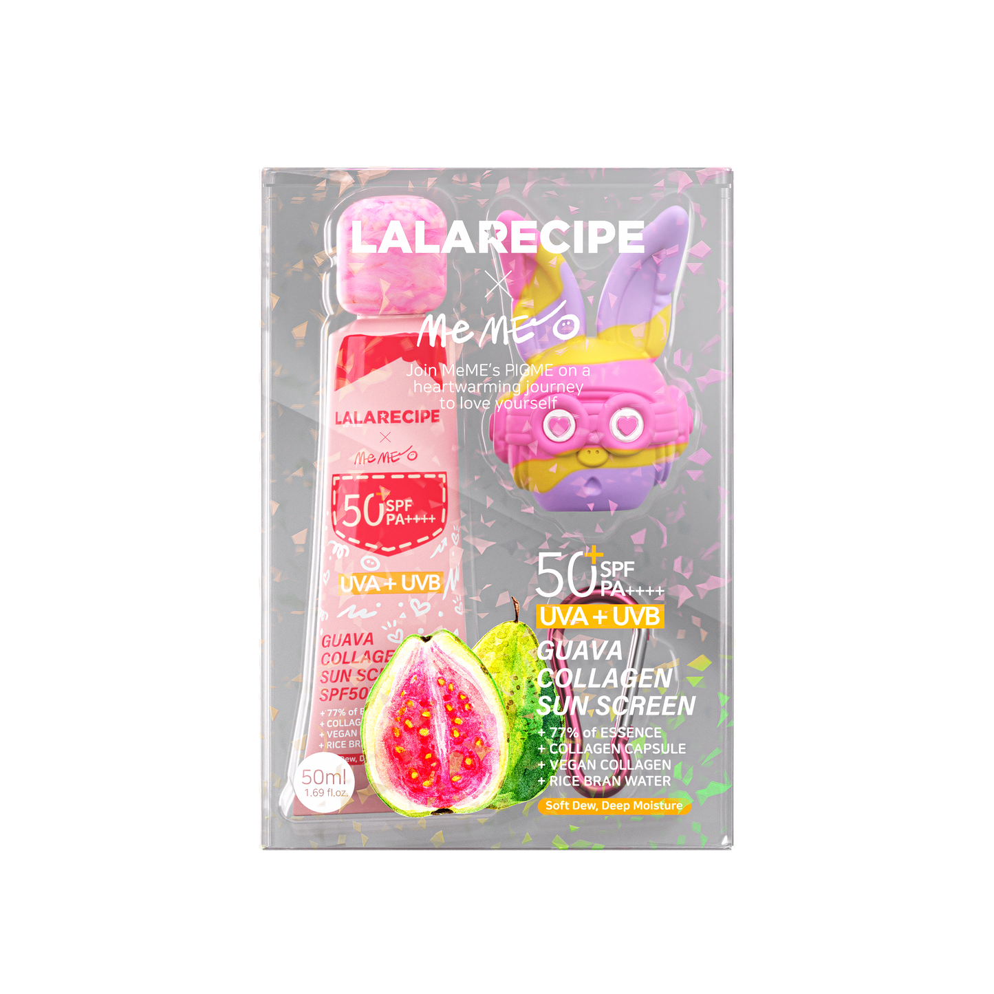 Guava Collagen Sun Cream SPF50+ - Crema solare viso coreana anti-age al collagene.
