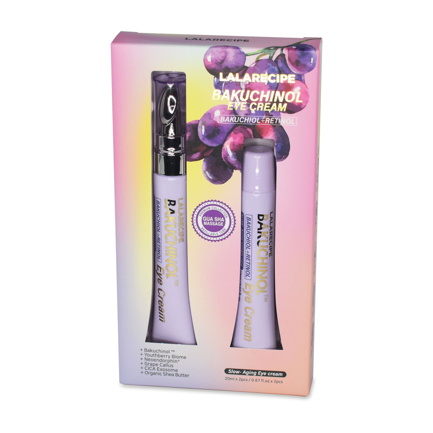 Crema contorno occhi coreana Lala Recipe Bakuchinol con Bakuchiolo e Retinolo - Formato 30ml.