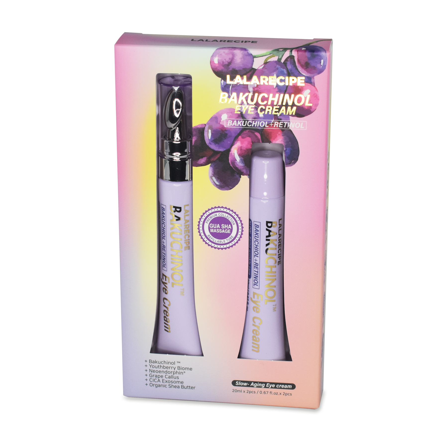 Crema contorno occhi coreana Lala Recipe Bakuchinol con Bakuchiolo e Retinolo - Formato 30ml.