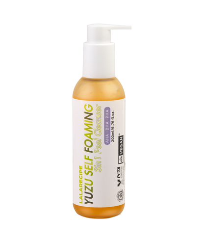 Yuzu Vita C Self Foaming - Detergente viso coreano 3 in 1 con Vitamina C.